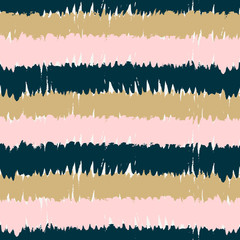 Poster - hand drawn stripes seamless pattern