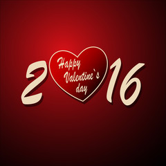 Wall Mural - Happy Valentine's Day, love, wishes, congratulations, writing in 2016, background