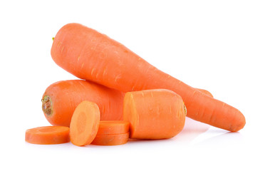 Wall Mural - carrot on white background