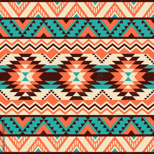 Ethnic ornament. Seamless Navajo pattern. Vector Illustration Tableau sur Toile