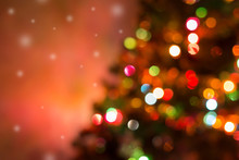 Christmas Background, Image Blur Bokeh Defocused Lights