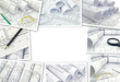 © georgimironi - Collage of photos of drawings for the project engineering work