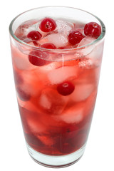 Poster - Cocktail with cranberry juice and ice cubes