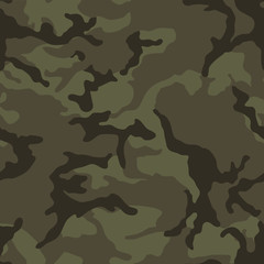 Wall Mural - green army camouflage seamless pattern