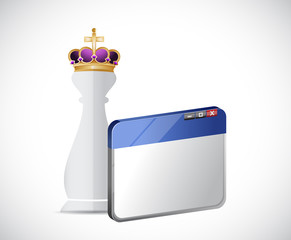 King chess piece and online browser