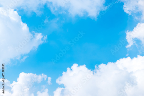 Naklejka na szafę Nice blue sky with cloudy, Nature background,view form airplane