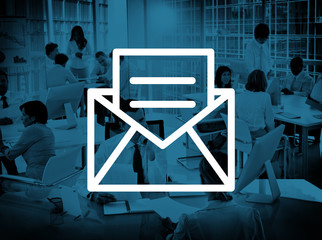Canvas Print - Email Message Icon Communication Letter Concept