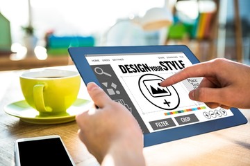 Canvas Print - composite image of designer interface
