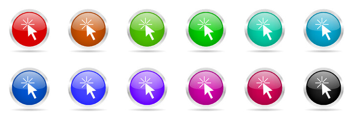 Fototapete - click here vector icons set