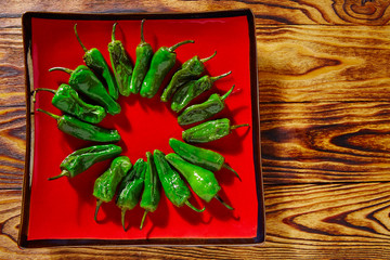 Wall Mural - Tapas pimientos del Padron green peppers