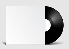 Vinyl Record With Cover Mockup
