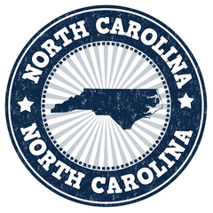 north carolina grunge stamp