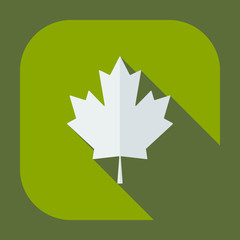 Sticker - Flat modern design with shadow icons maple leaf 