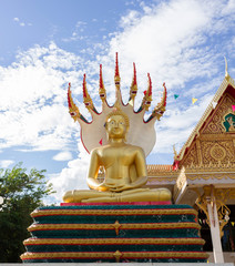 Buddha statue with blue sky