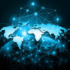 world map on a technological background. best internet concept of global business. elements of this 