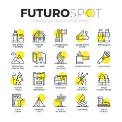 Survival Tourism Futuro Spot Icons