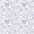 Math seamless pattern with handwriting of various operations and step by step solutions. Geometry, math, physics, electronic engineering subjects. Lectures. Lessons record. Blue pen ink.