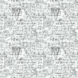 © desertsands - Seamless pattern of mathematical operation and equation, endless arithmetic pattern on endless copybook paper sheet. Handwritten lesson. Geometry, math, physics, electronic engineering subjects.
