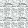 © desertsands - Seamless pattern of geometry, math, physics, electronic engineering subjects on copybook grid paper. Mathematics equation and calculations, endless hand writing. White Background.