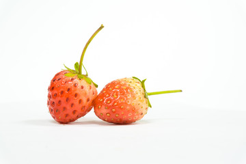 Wall Mural - Fresh strawberry isolated on white