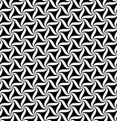 Wall Mural - Vector seamless texture. Modern abstract background. Monochrome ornament with a repeating pattern of distorted triangles.