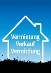 Sticker - Vermietung - Verkauf - Vermittlung 