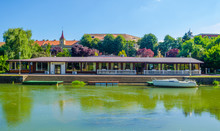 View Of A Rowing Club Situated On The Shore Of Bega River In Timisoara, Romania.