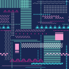 Wall Mural - Abstract seamless techno pattern