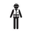 Construction Worker People Icon Illustration design