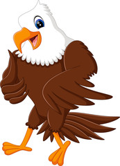 Sticker - illustration of Cute eagle cartoon