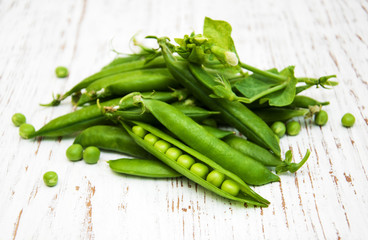 Green fresh peas