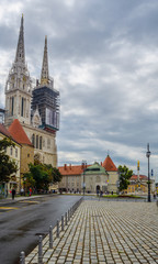 Wall Mural - Zagreb Cathedral with Archbishop's Palace. Croatia.