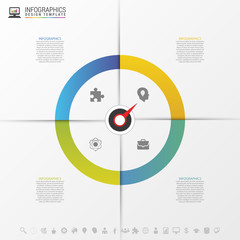 Infographics step by step with pointer. Business concept. Vector