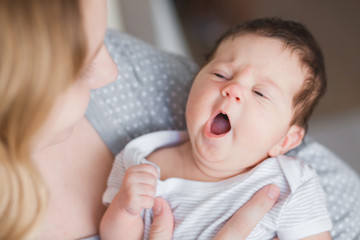 Wall Mural - Mother with her newborn baby