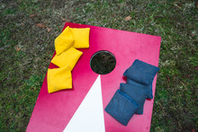 Cornhole Toss Board With Stacked Bean Bags
