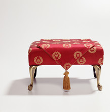 Red Footstool With Tassle