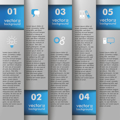 Sticker - Template Design 5 Options Depth Blue Gray