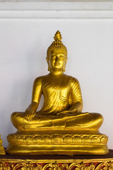 Buddha statue at the temple in Thailand.