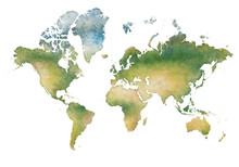 Illustrazione Mappa Mondo E Dei Continenti Del Pianeta Terra