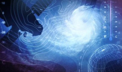Wall Mural - weather and satellite