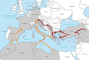  Flüchtlingsrouten - Balkanroute