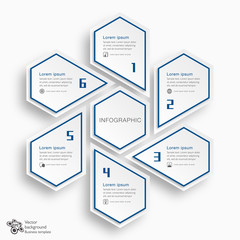 Wall Mural - chart design template_6 step process #vector graphic
