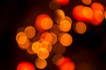 Wall Mural - orange lights blur background