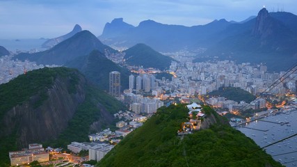 Fototapete - Panning shot of Rio de Janeiro, Brazil