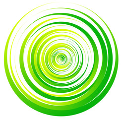 Leinwandbilder - Spiral element, concentric circles with brush strokes