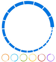 Leinwandbilder - Preloader, buffer symbol elements, circular progress indicators