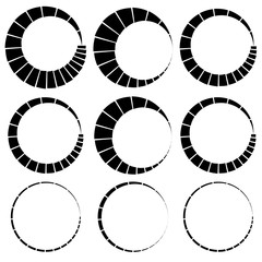 Leinwandbilder - Preloader, buffer symbol elements, circular progress indicators