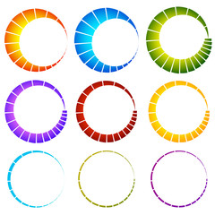 Leinwandbilder - Preloader, buffer symbol elements, circular progress indicators