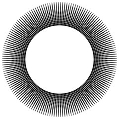 Fototapete - Circular abstract monochrome design element on white