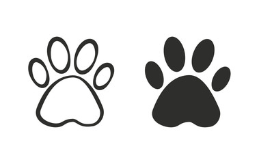 Poster - Paw - vector icon.